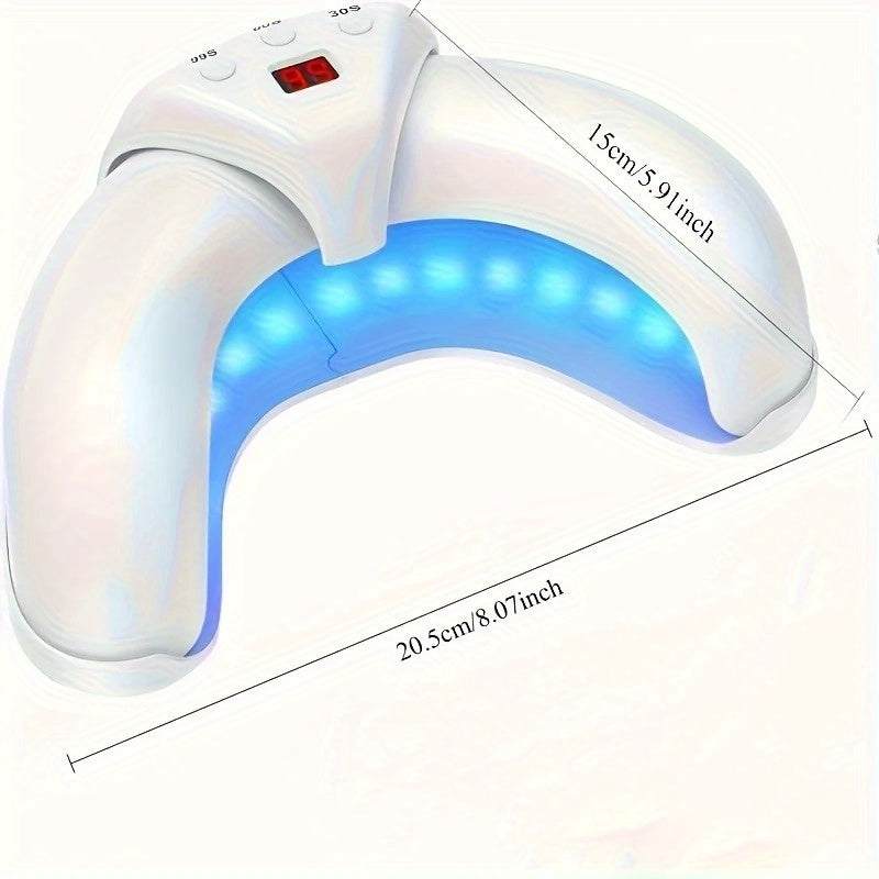 Lámpara de manicura con pantalla digital alimentada por USB - 3 modos ajustables, diseño ergonómico con temporizador, sin olores y fácil de usar para manos y pies, regalo perfecto para Acción de Gracias, Halloween, Día de San Valentín, Día de los Inocent