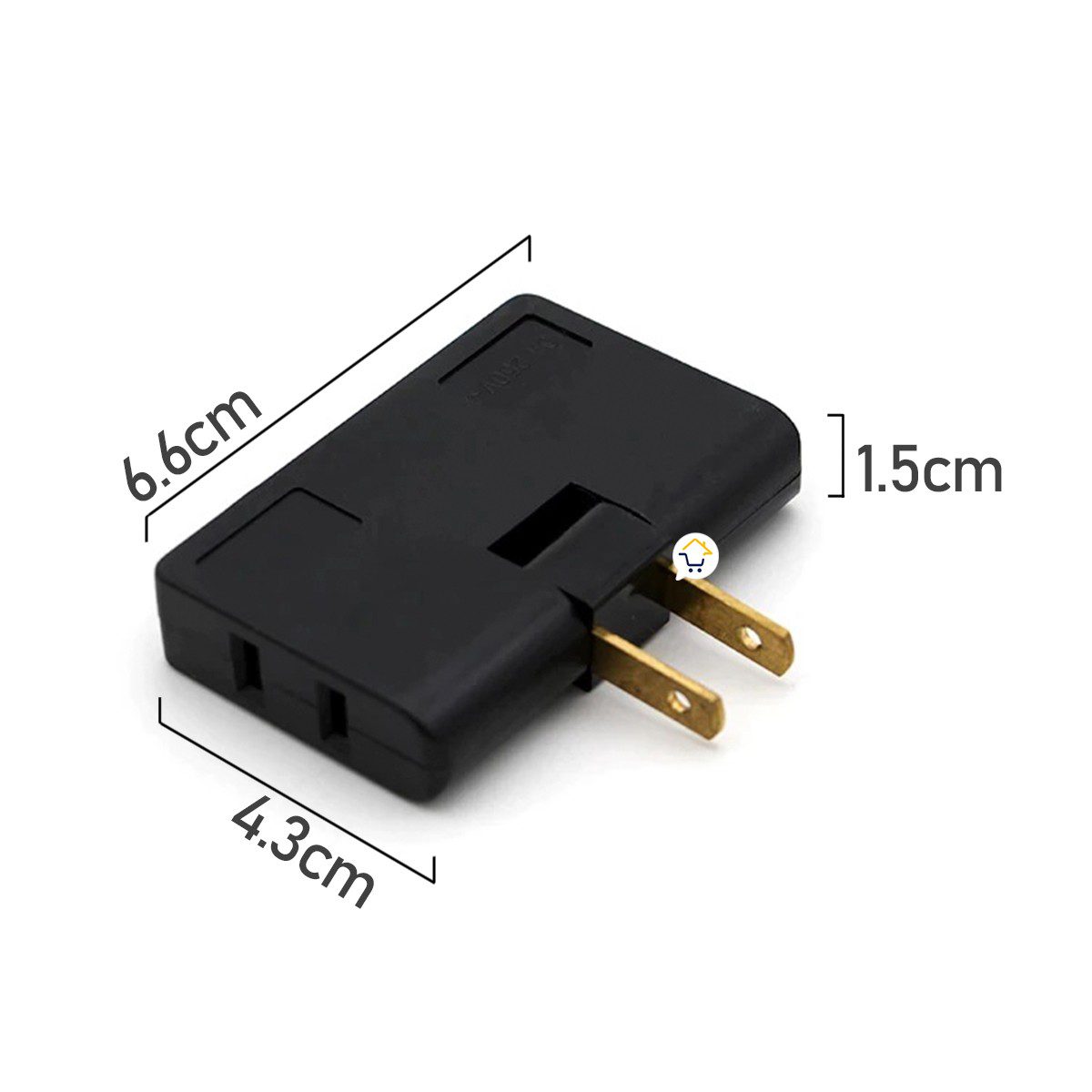 Adaptador 3 Salidas X2 Toma Corriente Enchufe Plegable 180 Grados W1210