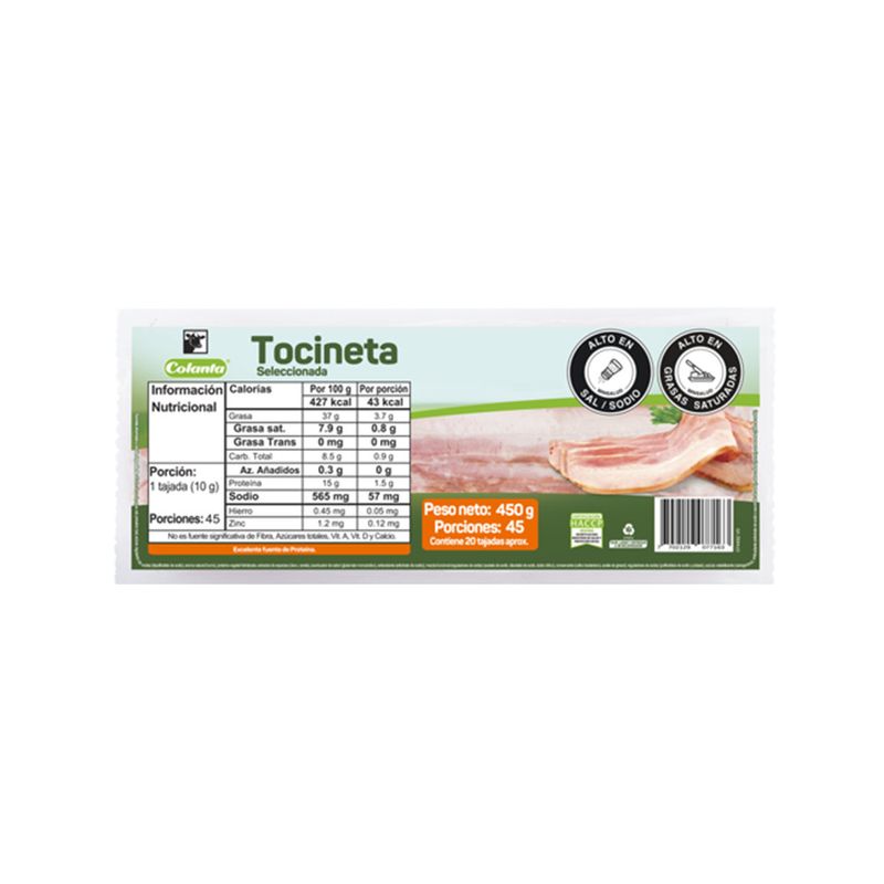 TOCINETA COLANTA 20U 450G