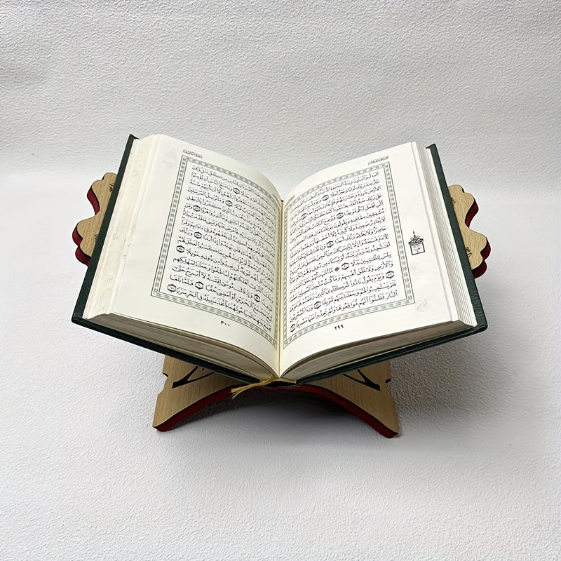 Elegante Estantería de Madera - Plegable, Exhibición Multiusos para Libros Clásicos y Textos Religiosos - Perfecta para Decoración de Hogar y Oficina, Ideal para Eid Al-Fitr, Celebraciones del Año Nuevo Islámico