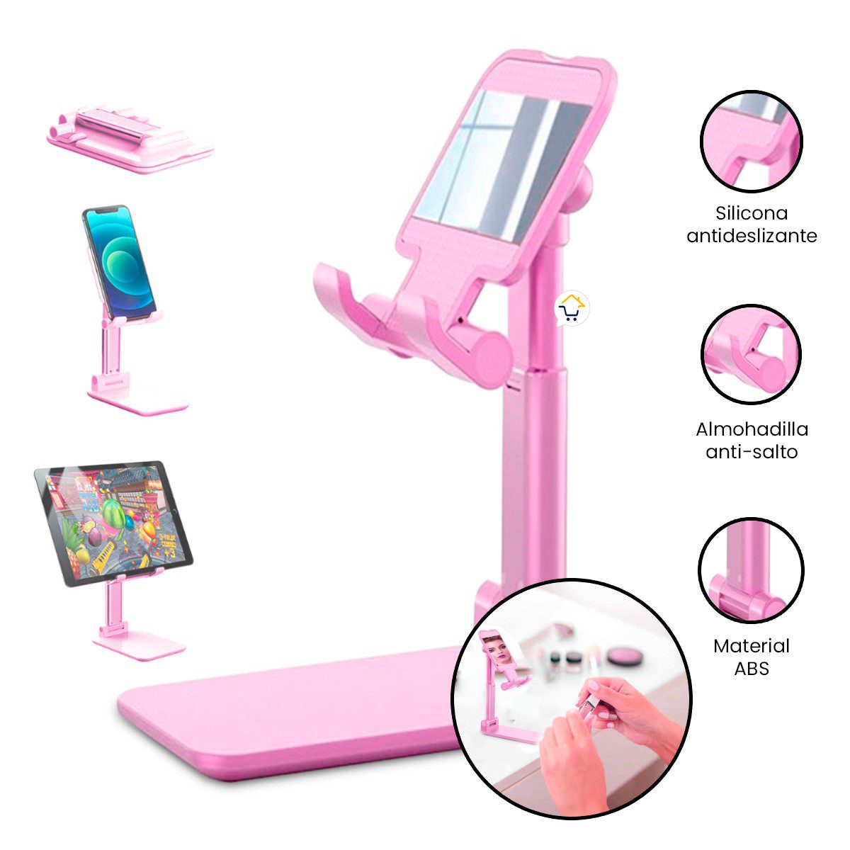 Soporte para celular portable base tabletas ajustable NWH1