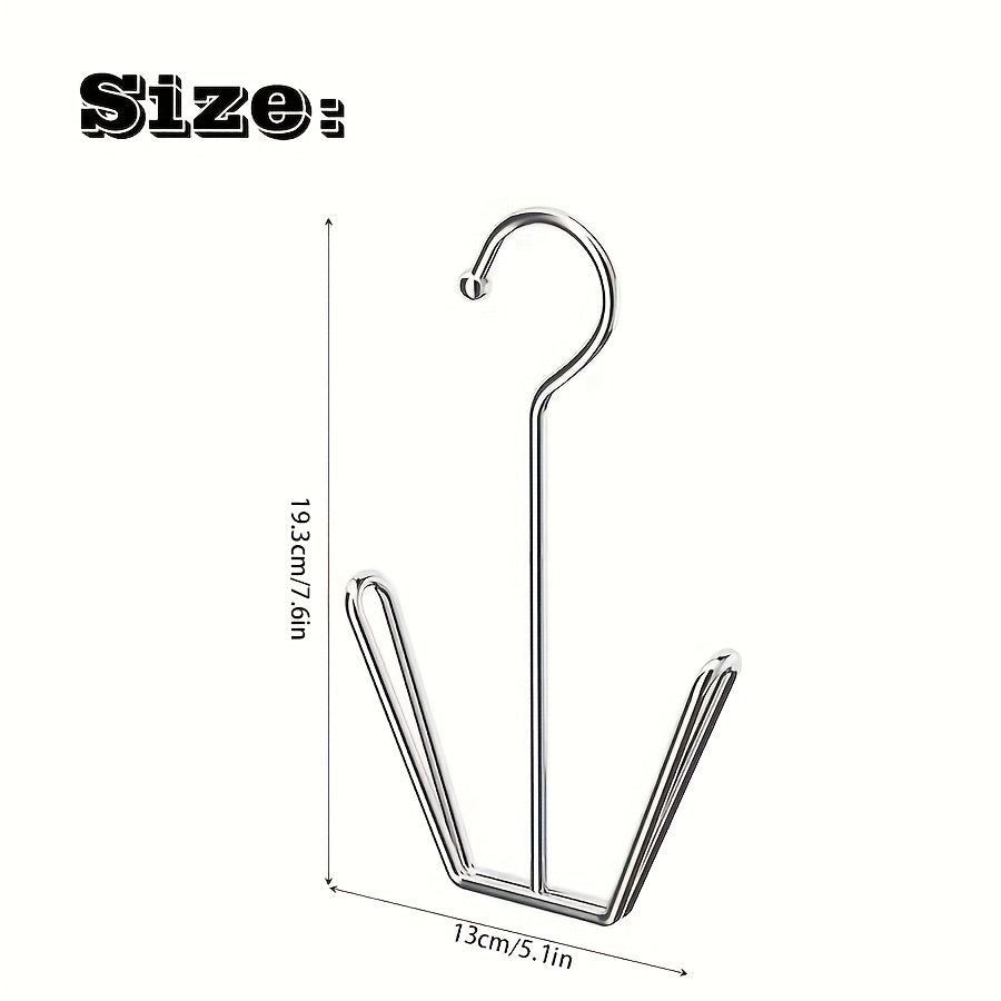 4 piezas de ganchos organizadores para zapatos de metal, soporte de acero inoxidable ahorrador de espacio con gancho, construcción duradera de metal sin acabado, fácil de armar, independiente, con almacenamiento para clóset, accesorio para el hogar y la
