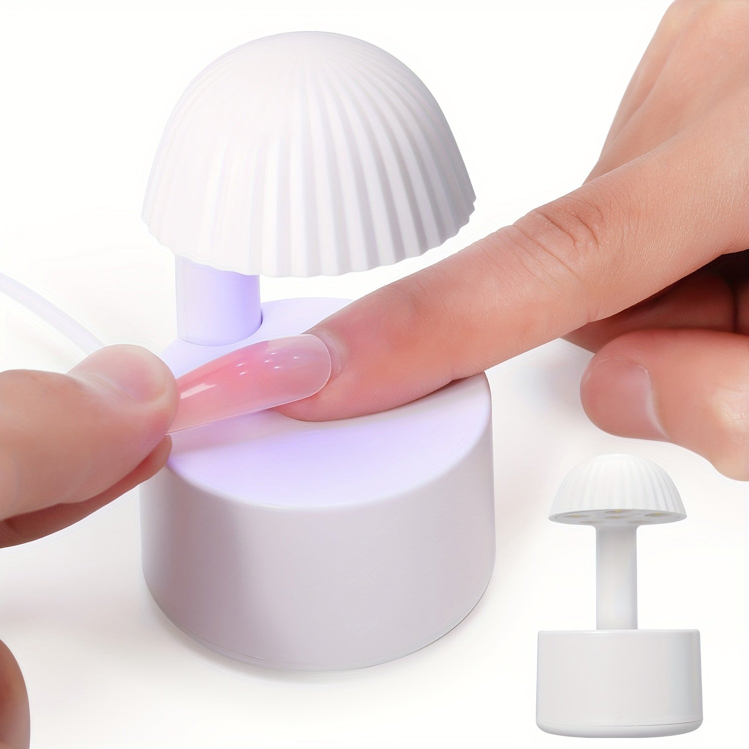 Mini Secador de Uñas con Lámpara - Secador de Esmalte en Gel Alimentado por USB con Diseño de Cúpula para Secado Rápido, Portátil para Hogar y Viaje, Libre de Formaldehído, Sin Pantalla, Máquina de Manicura Compacta, Estilo Elegante, Rendimiento Fiable,