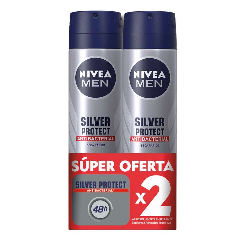 DESOD NIVEA MEN 2U 150G SILVER SPRAY