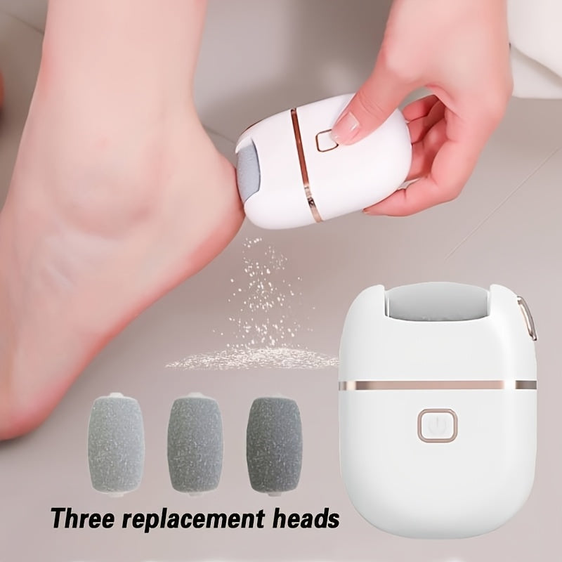 Maquinilla eléctrica profesional para pies, dispositivo de pedicura eléctrico, archivo de pies recargable por USB - Incluye 3 cabezas de molienda - 2 configuraciones de velocidad, adecuado para eliminar callos y - pulido grueso - empuje de piel muerta, d
