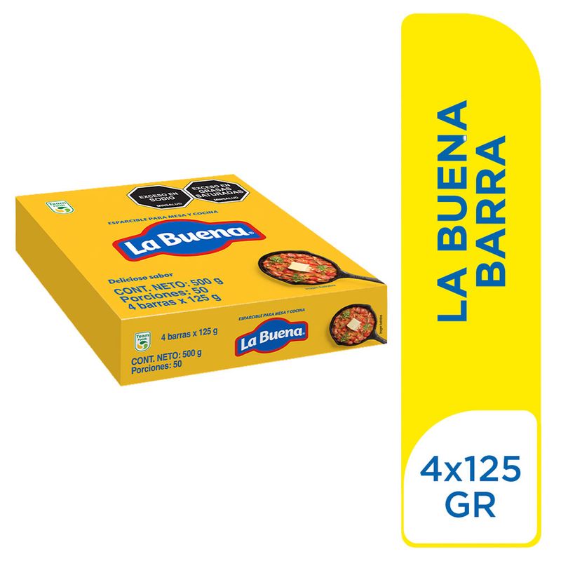 MARGARINA LA BUENA 4U 125G BARRA