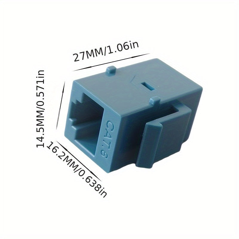 20 Piezas Adaptadores Ethernet RJ45 Azules CAT6 10Gbps, Macho a Macho Transferencia de Datos Alta Velocidad, Control por App Inteligente, Sin Necesidad de Fuente Externa para Computadoras, Smartphones, Tabletas, Uso en Hogar y Oficina, Conectividad Red,