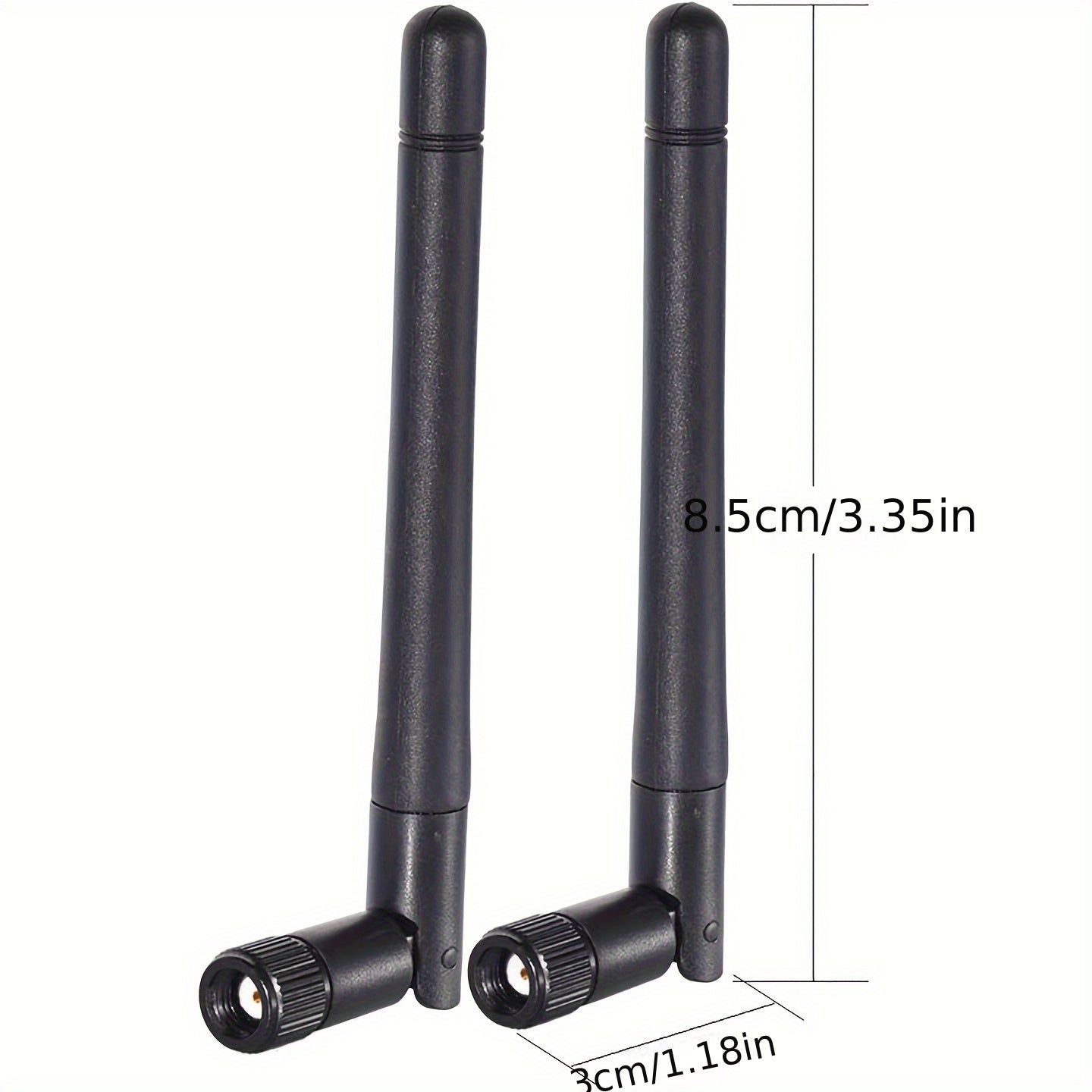 2 piezas de antenas MIMO de doble banda de 3dBi, conector macho SMA con pin, chapado en oro, para enrutador, tarjeta de red, adaptador USB, cámara IP de seguridad, videovigilancia y monitor