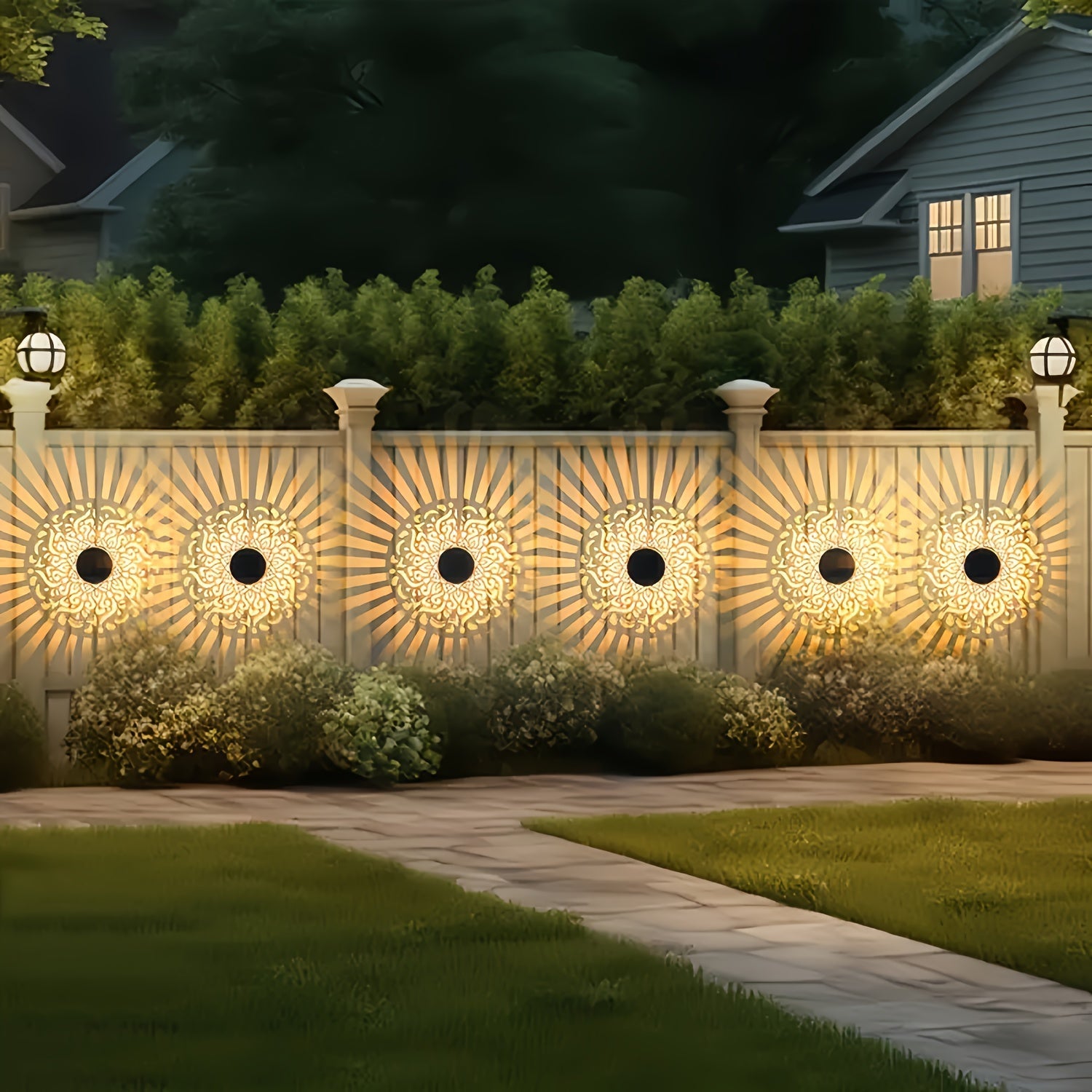 4 piezas, lámpara de pared solar IP65 para exteriores, lámpara de pared exterior con sensor para balcón y terraza, lámpara de decoración para puerta de villa de patio, lámpara de paisaje de jardín de hierro forjado retro, lámpara de proyección hueca