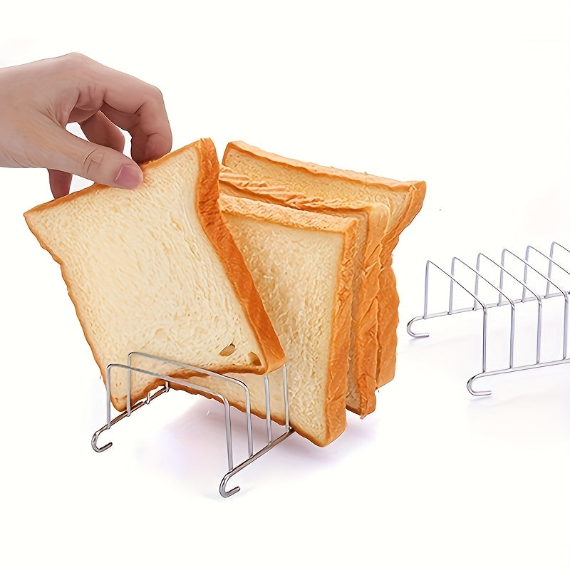 Juego de 2 Rejillas para Panera de Acero Inoxidable con Diseño en Capas para Cocina Uniforme, Superficie Antiadherente, Ideal para Sándwiches Tostados y Productos Horneados, Accesorio Fácil de Usar para la Cocina, Esenciales para Freidora de Aire, Utensi