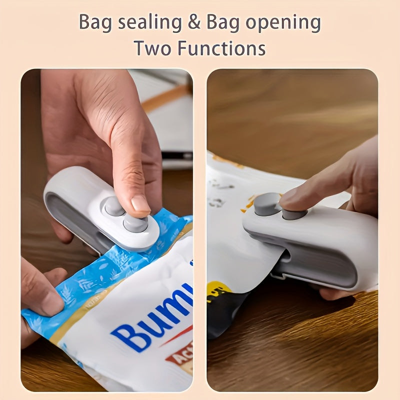 Máquina Selladora de Aperitivos Portátil, Sellador Manual para Bolsas de Plástico, Carga USB, Batería de Litio Recargable de 150mAh, Equipo Pequeño para Servicio de Alimentos en Cocina y Catering. Adecuado para uso en 7 escenarios importantes, escuela, c