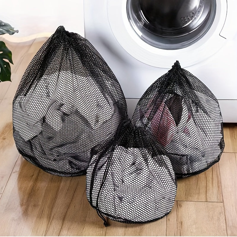 Bolsa De Lavandería De 1 Pieza, Bolsa De Lavandería De Malla Negra, Bolsa De Lavado Especial Para Lavadora
