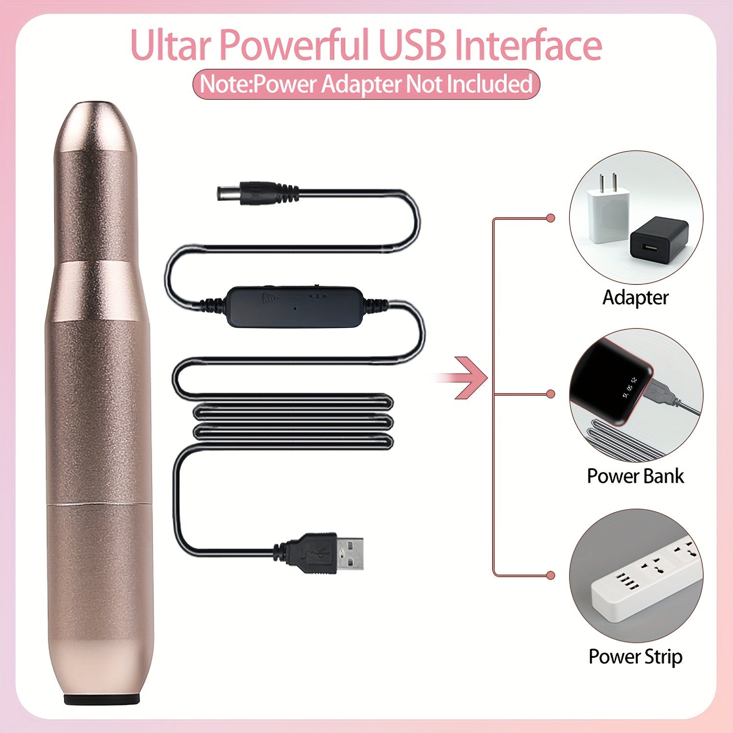 Kit de Taladro de Uñas Eléctrico Profesional, Taladro de Archivo de Uñas, Conjunto de Manicura y Pedicura, Conjunto de Archivo de Uñas para el Hogar y el Salón, Herramienta de Pulidor y Pulido de Uñas