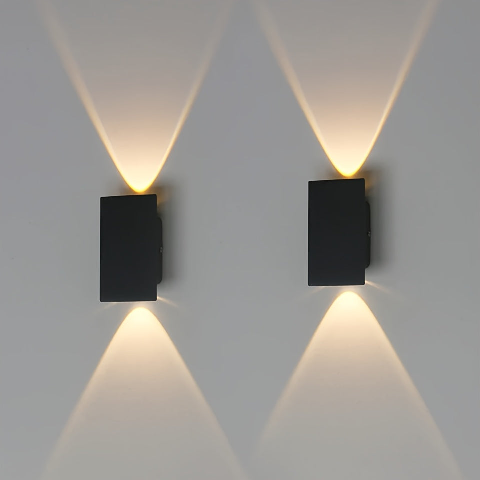 Luz LED para pared, cuerpo de lámpara de aluminio, 2W, voltaje AC85-265V, para interiores, dormitorio o iluminación exterior