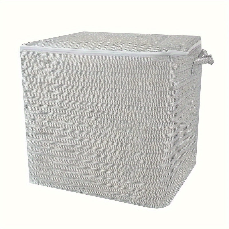 Caja de almacenamiento extra grande con tapa, estilo moderno, diseño ahorrador de espacio, tapa superior abierta duradera, ideal para ropa, cobijas, ropa de cama, canastas, botes de basura y contenedores, para organización del hogar, mudanzas, guardarrop