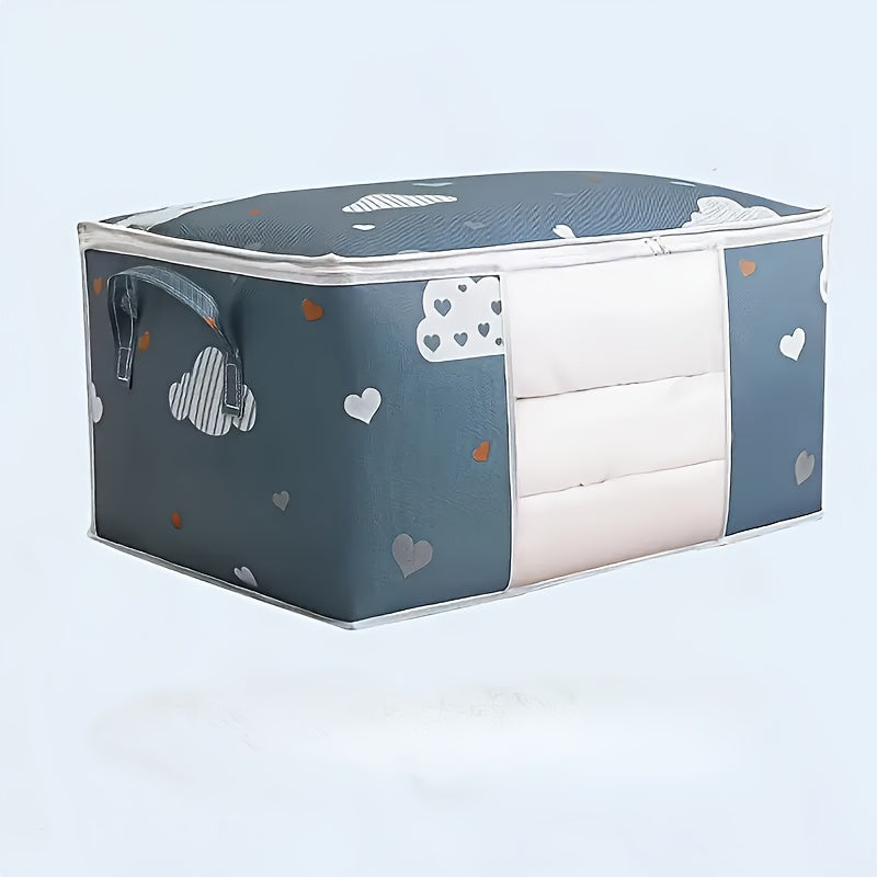 Conjunto de Bolsas de Almacenamiento Plegables Multiusos de 1 Pieza con Asas, Gran Capacidad, Organizador Resistente al Polvo y la Humedad para Mantas, Ropa de Cama y Mudanzas - Sin Aroma, Sin Batería, Funcionamiento Sin Electricidad, Caja, Armario, Esta