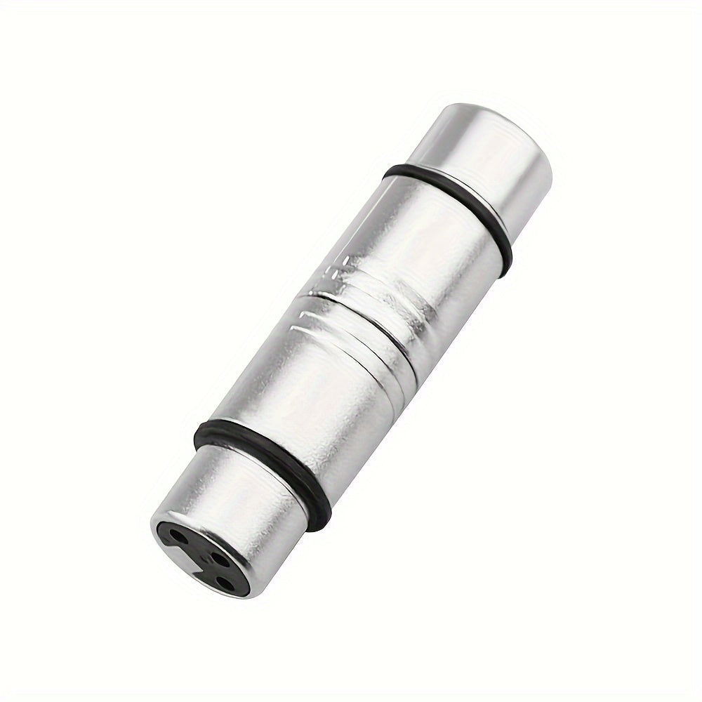 Cable adaptador de audio XLR hembra a hembra Xahpower, gris, conectores de audio profesionales para micrófonos y mezcladores.