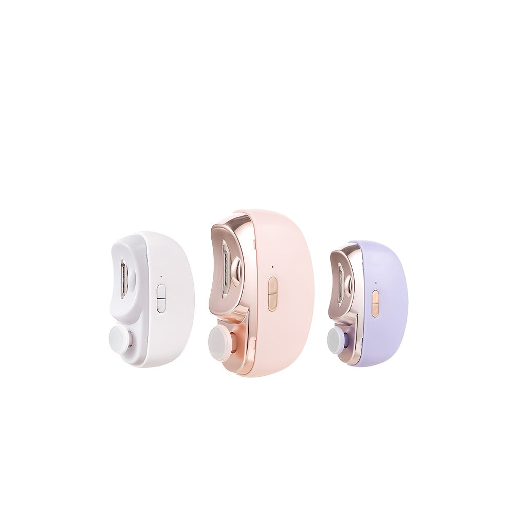 Amoladora de Uñas Eléctrica con Función 2 en 1: Presiona y Mantén por 3 Segundos para Activar, Velocidades Ajustables (2 Niveles), Herramienta Portátil Automática con Almacenamiento Integrado y Protector de Seguridad – Esencial para el Hogar y Viajes