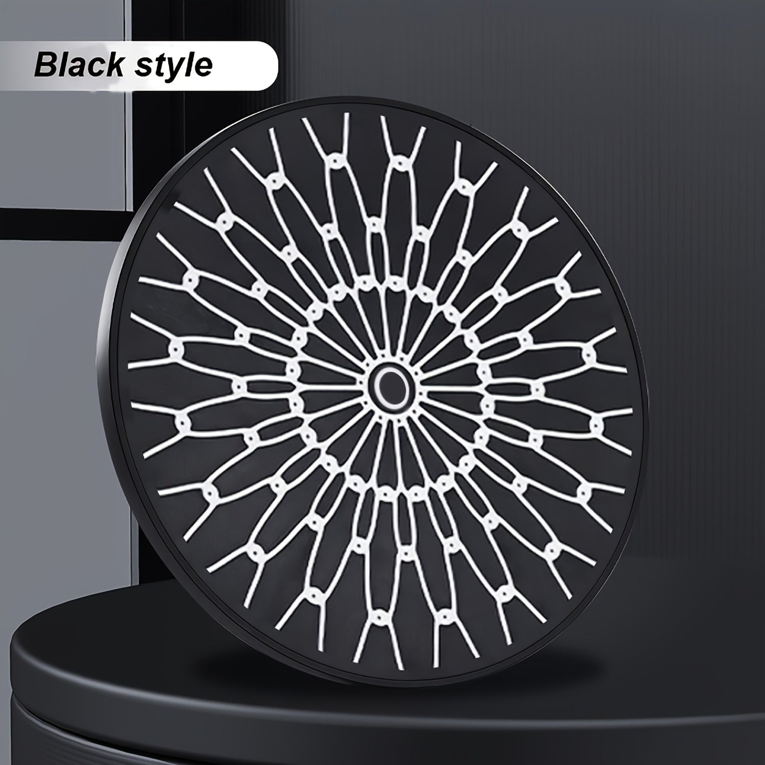 Cabezal de ducha redondo de 6 pulgadas, negro, moderno, de plástico, con rociador superior para baño sin esfuerzo, ideal para lavar el cabello y duchas, fácil instalación con montaje de inserción, rociadores para el cuerpo