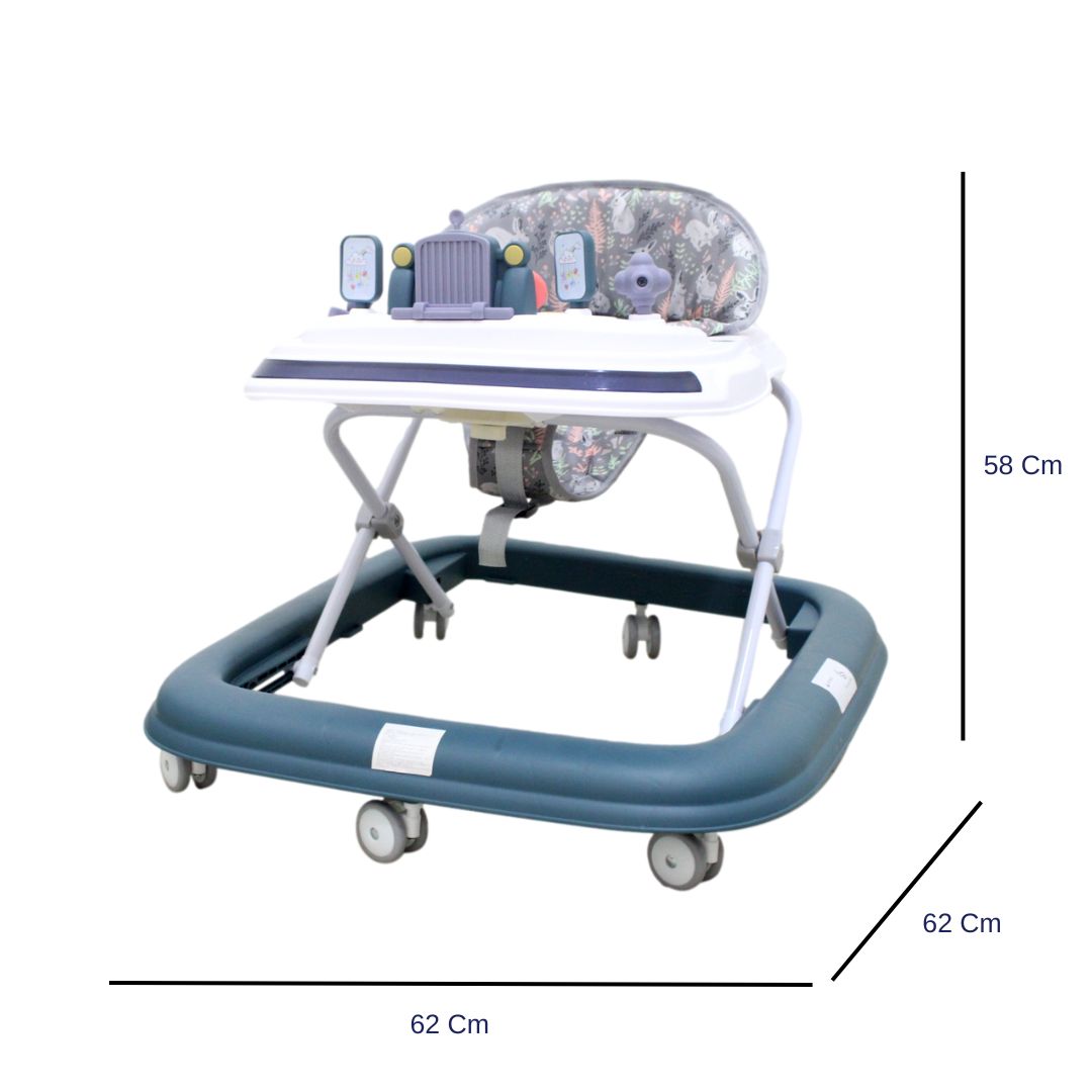 CAMINADOR PARA BEBÉ CON DISEÑO DE AUTO Y ASIENTO ACOLCHADO PETRÓLEO Y-W838 MUNBE