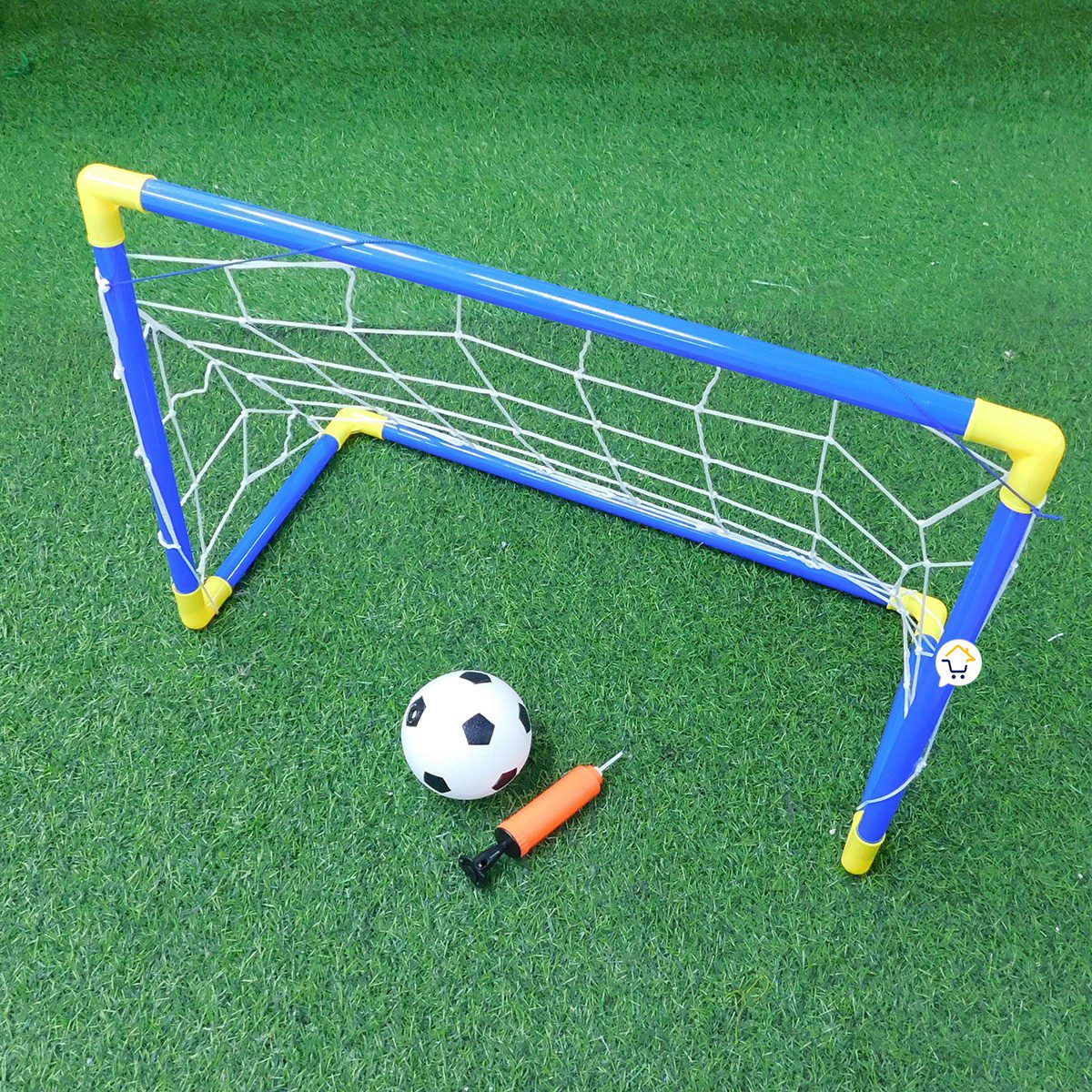 Cancha Fútbol Niños Armable Mini Arco Balón Inflador DQ12