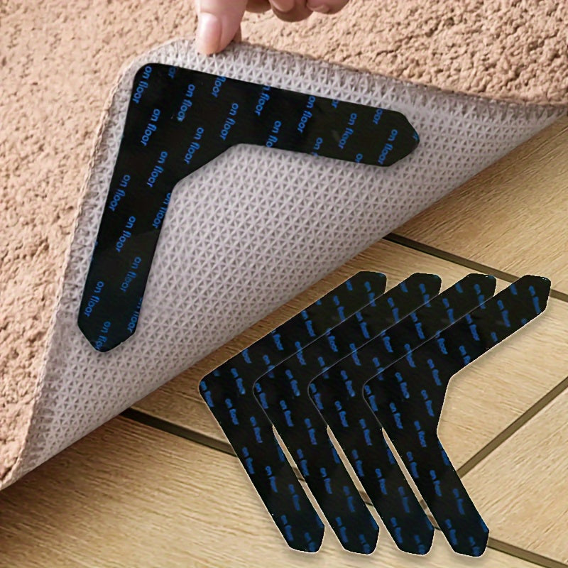 8/24pcs Pegatina antideslizante para alfombras, cinta reutilizable y removible, parche anti-arrugas para alfombra, adhesivo fijo, cinta para suelo, herramienta universal para cocina, sala de estar y baño