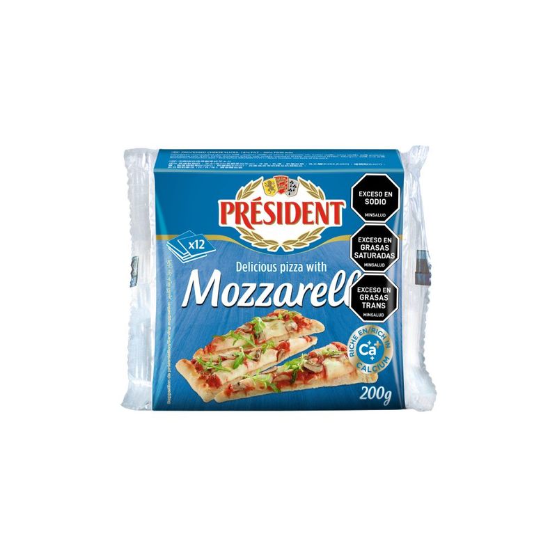 QUESO FUNDIDO PRESIDENT 200G MOZAR TAJA
