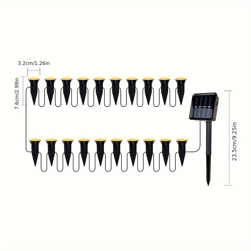 30 Luces LED Solares - Decoración de Jardín Ahorradora de Energía para Exteriores, Luces Sólidas Cálidas para Navidad y Uso Todo el Año, Sin Necesidad de Cableado o Electricidad, Adorno Festivo | Estructura de Plástico