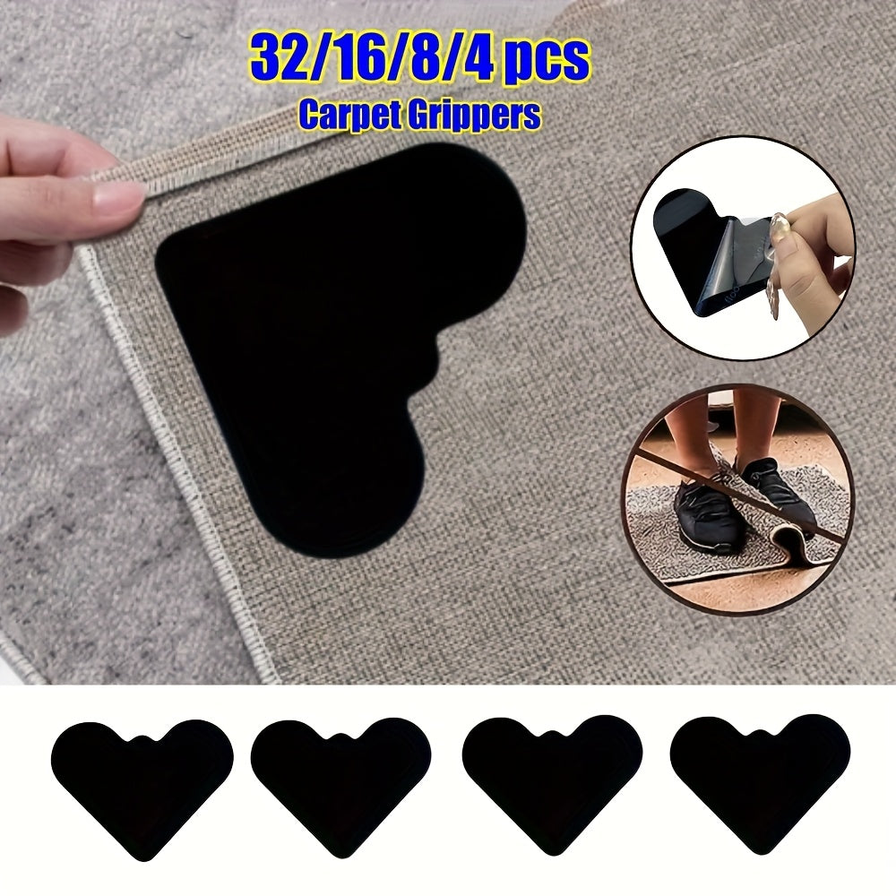 4/8/16/32pcs Pegatinas Antideslizantes para Alfombras Autoadhesivas Lavables Alfombrillas de Baño para Prevenir Deslizamientos en Cocina, Baño y Pasillo
