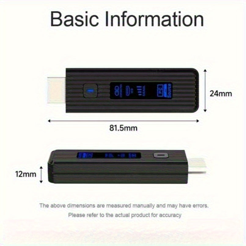 NUEVO Transmisor y receptor de video inalámbrico con pantalla LED 1080P 60Hz 50M 8TXs a 1RX HDTV Adaptador de video inalámbrico para TV con audio, kit de extensor para cámara, portátil, laptop y PC a TV, proyector y monitor, 2.4G/5.8G, bajo retardo