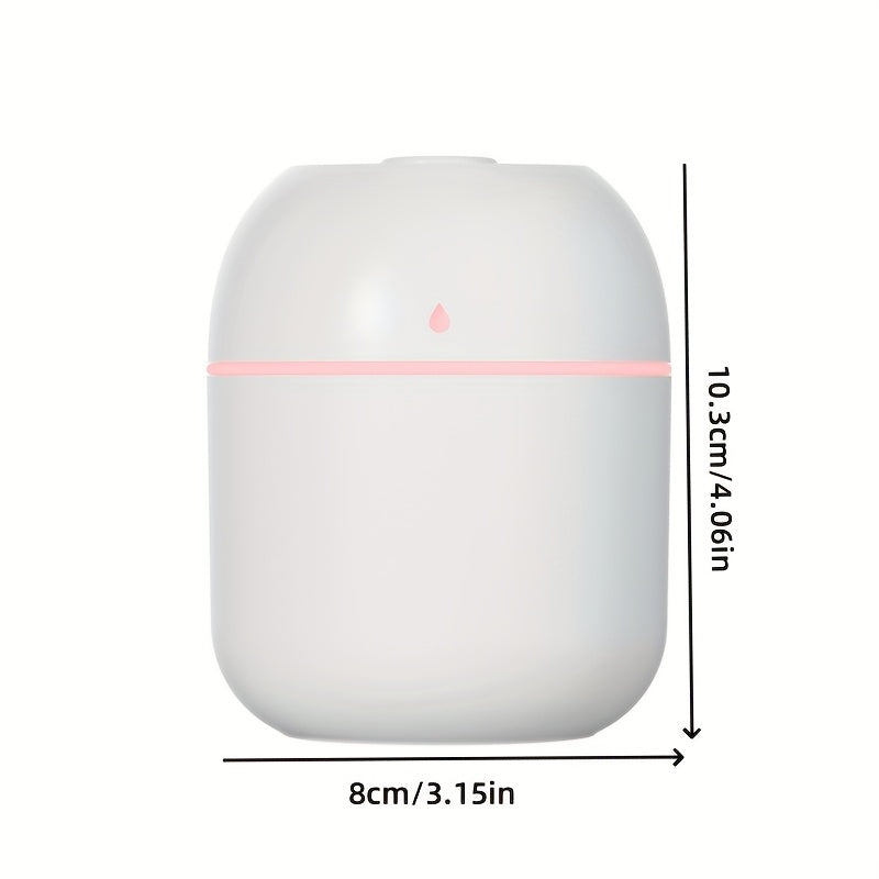 Humidificador y difusor portátil con USB, doble función: pulverizador de niebla con dispensador de fragancia, diseño compacto para hogar, oficina o escritorio, opciones en blanco y rosa, humidificador para el hogar, electrodoméstico moderno y elegante, a