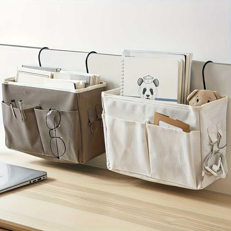 Organizador de Almacenamiento Multifuncional para Pared con Múltiples Bolsillos - Cesta Duradera y Montable en la Pared o Debajo de la Cama para Ahorrar Espacio en Dormitorios, Oficinas y Residencias Estudiantiles - Diseño Minimalista para Guardar Sábana