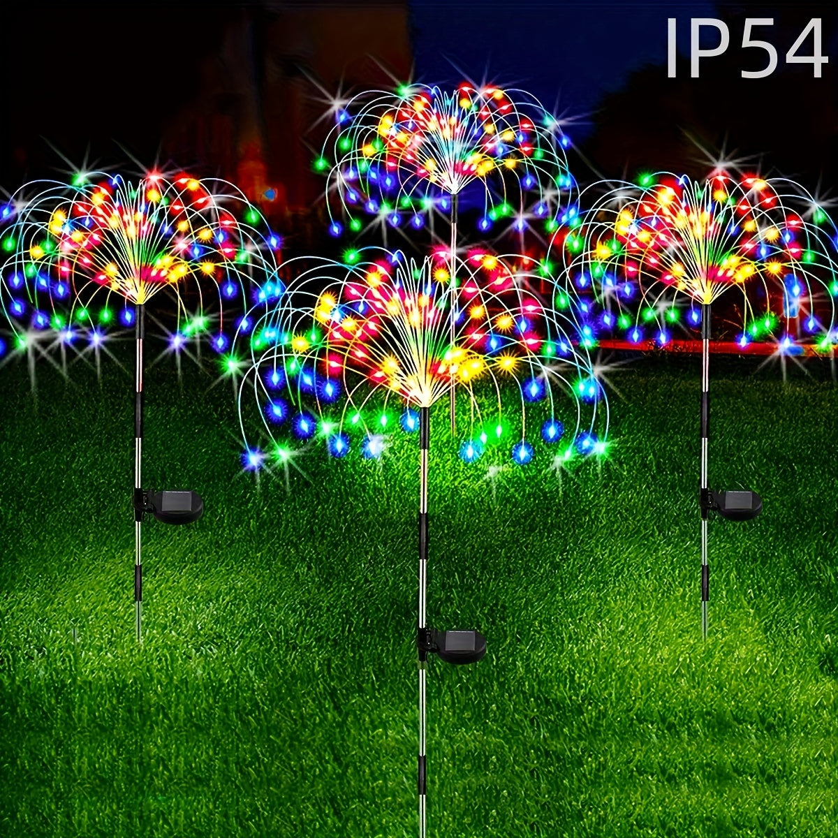 Luces Solares para Jardín de 1 Pieza - 8 Modos, Ilumina tu Jardín con Luces de Fuegos Artificiales Solares - ¡Luzes LED Exteriores DIY de 60/150/200/240! Iluminación Decorativa Exterior IP54