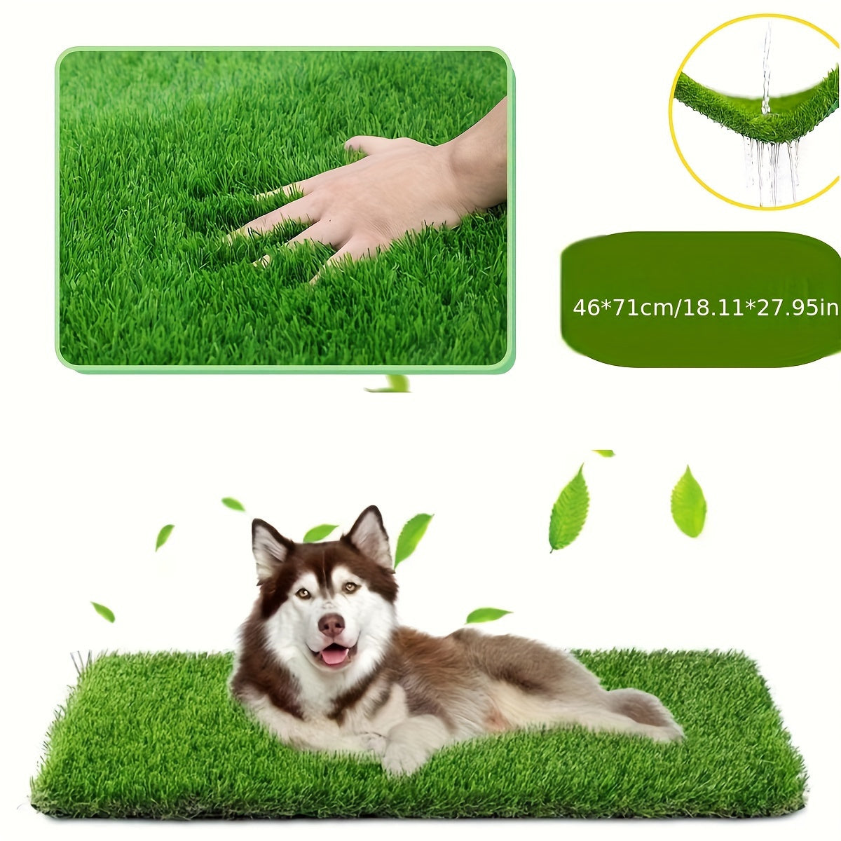 Pasto sintético para exteriores, alfombra de césped artificial realista en 3 tamaños, alfombra de césped de 25mm de grosor para interior y exterior, césped reusable para entrenamiento de mascotas, alfombra de pasto sintético a prueba de olores, tapete pa