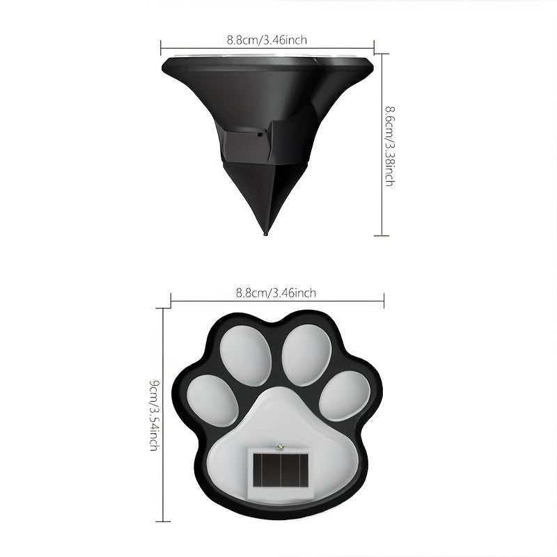 LUZES SOLARES LED PARA PERROS HOTU - 8 Piezas, Luces de Huella para Jardín y Patio con Diseño de Patas, Iluminación Exterior para Caminos y Decoración de Paisaje