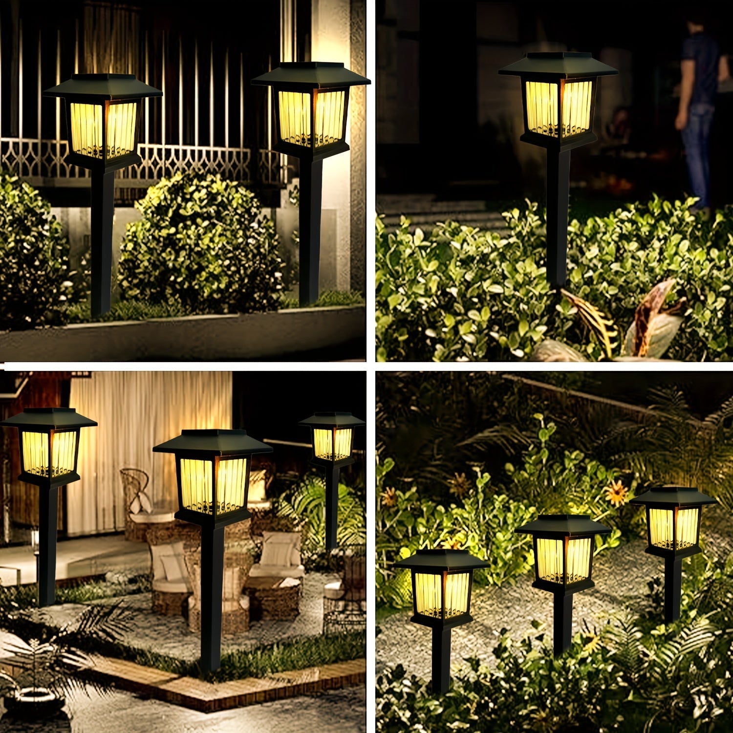 Luces Solares de Tierra con LED 2 piezas | Iluminación Exterior de Alta Calidad para Caminos | Alimentadas por Energía Solar con Aro de Plástico Desmontable | Acabado Duradero | Ideales para Jardín, Patio, Pasarela y Entrada | Iluminación Paisajística Ef