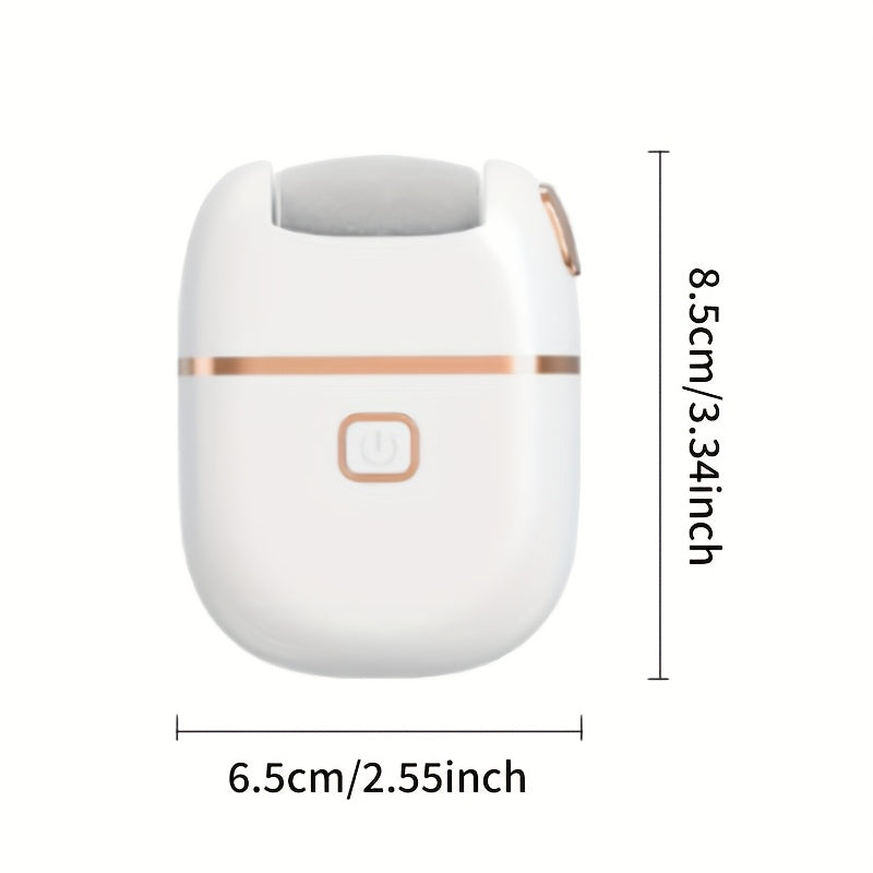 1 pieza, limpiador de pies eléctrico recargable para pies rotos y eliminación - Polimento grueso, 3 cabezas de molienda de reemplazo, 2 configuraciones de velocidad, portátil y fácil de usar con carga USB, cuidado de pies y manos de luz dura beige, FOPCS