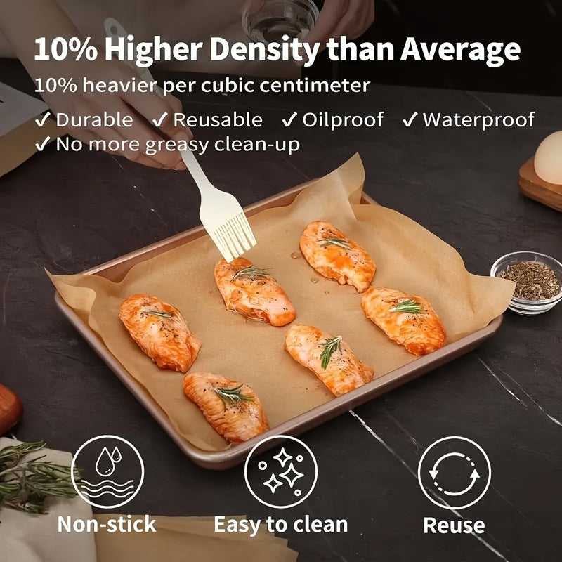 50 Hojas de Papel Pergamino Premium - Antiadherentes para Air Fryer, Vaporera y Horno