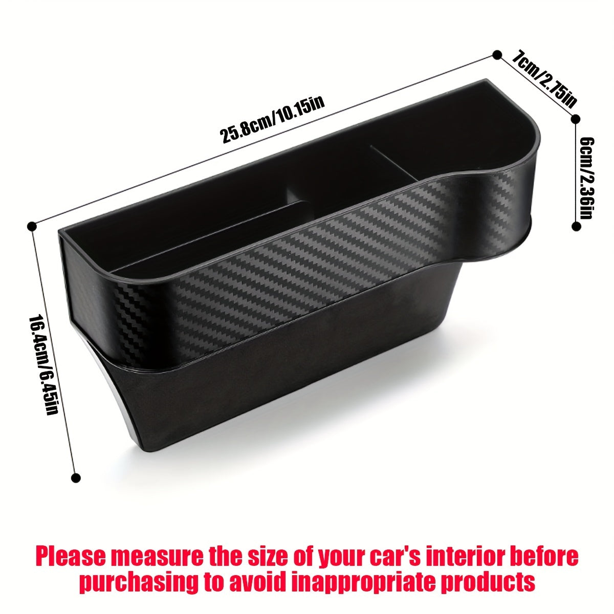 Organizador de huecos de asiento de coche con soporte para tazas - Caja de almacenamiento ligera de ABS para bolsillos laterales de consola, accesorio de asiento delantero para una organización mejorada, almacenamiento de coche