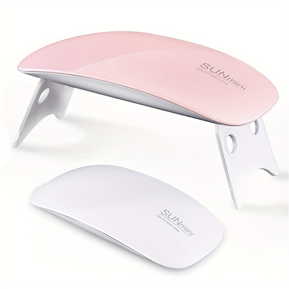 Lámpara UV portátil Sunmini para secar uñas de gel, plegable, con alimentación USB, diseño compacto para uso en casa y salón, secado rápido y ergonómico