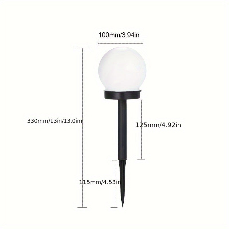 3/6/9 luces solares esféricas para jardín, 3 luces LED esféricas exteriores impermeables, ideales para decoración de jardines, céspedes, caminos y aceras, faroles solares, iluminación de suelo, decoraciones para fiestas y festividades