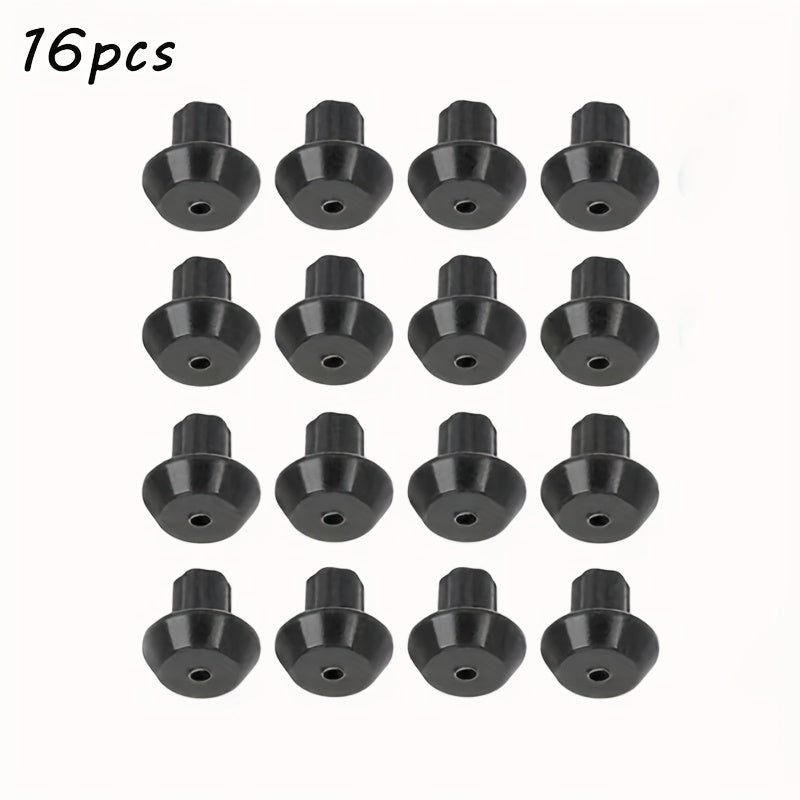 16 piezas de Pies Antideslizantes para Rejilla de Quemador de Estufa de Gas - Piezas de Repuesto Negras para Cocinar con Seguridad, Compatibles con Hornos de Gas, Fácil Instalación para un Desempeño Suave en la Plancha