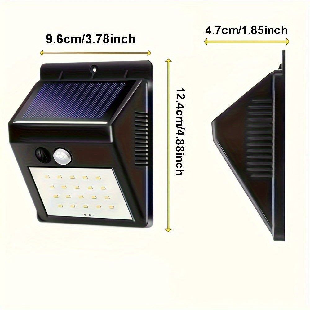 8 luces solares para exteriores, luces de seguridad solares inalámbricas con sensor de movimiento, luces solares para pared para puerta principal, jardín, garaje