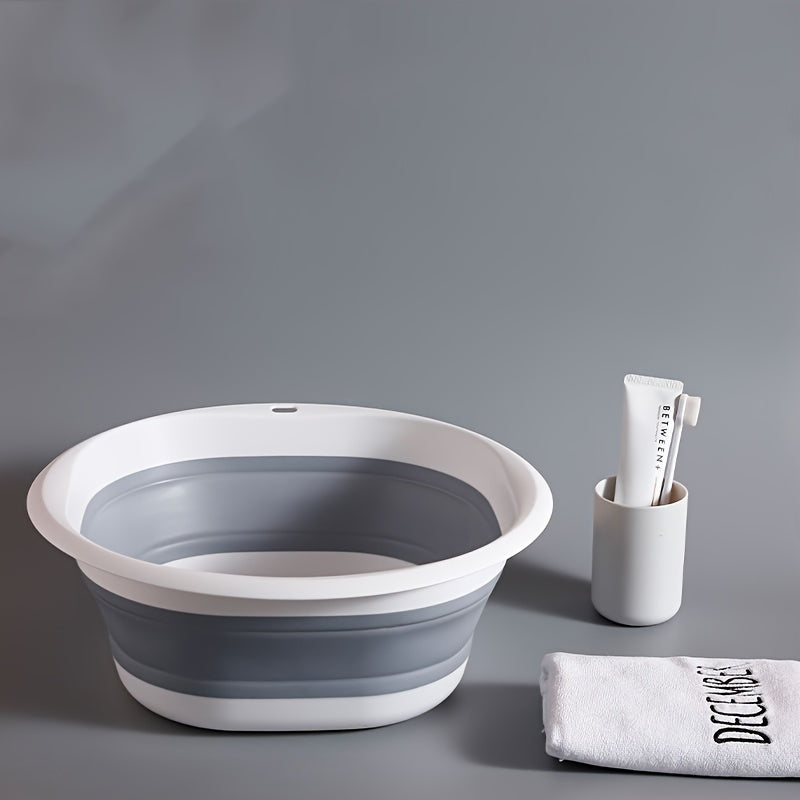 Balde de Lavado Portátil Plegable - Cubo de Lavandería Resistente, Diseño Compacto para Apartamentos, RV y Camping - Sin Necesidad de Electricidad, Fácil Limpieza para Baños de Pie y Manos, Ideal para Espacios Pequeños y Uso en Movimiento, Solución Moder