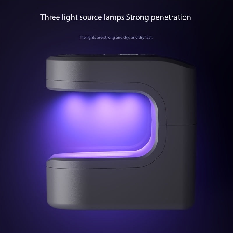 Lámpara de curado de uñas LED recargable por USB portátil de FEIYBA para esmalte de gel - Curado rápido, temporizador de 2 velocidades, pantalla digital, diseño compacto - Hermoso regalo para mujeres y técnicos de uñas, accesorios de belleza elegantes, h