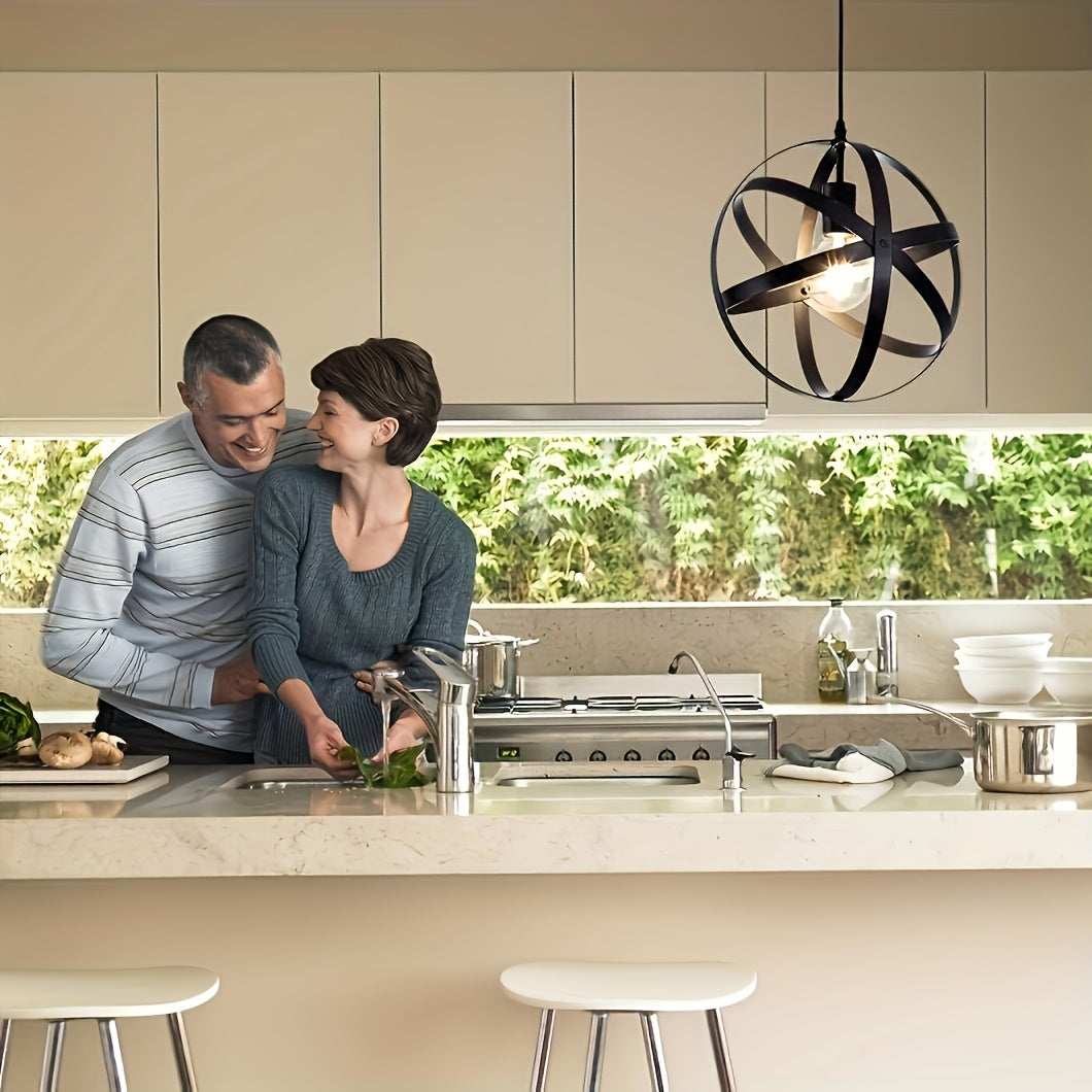 Luz de techo industrial moderna con diseño de estrella dorada - Compatible con bombilla E27, iluminación de lámpara de metal para salón, pasillo, cocina, dormitorio - Incluye hardware de instalación, sin bombilla, decoración para el hogar