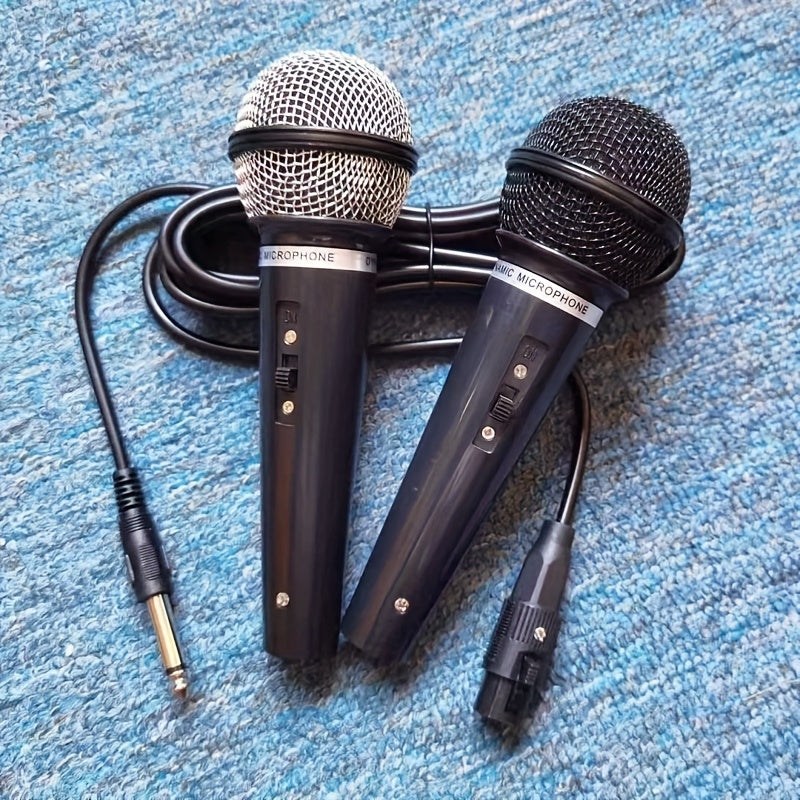 Micrófono de transmisión portátil de 6.35 mm con tarjeta de sonido (sin batería incluida) - Diseño realista y resistente en ABS para transmisiones, grabación y podcasting, equipo para grabar podcasts | Micrófono negro elegante | Función de tarjeta de son