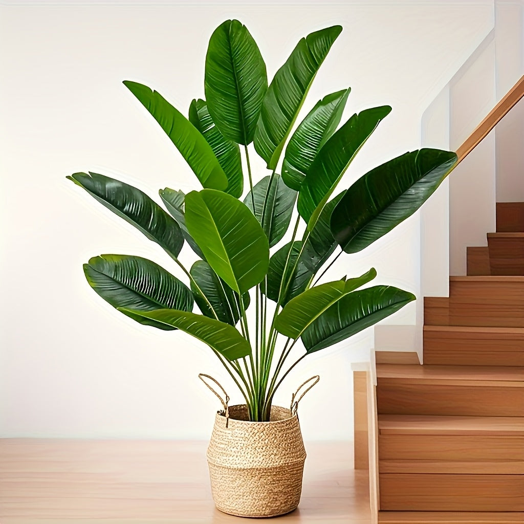 Planta de plátano tropical de 82,19 pulgadas con 18 hojas - Loto artificial para decoración del hogar y el jardín, regalo ideal para un nuevo hogar o el Día de la Tierra, sin maceta incluida, perfecto para uso interior/exterior, decoración del hogar con