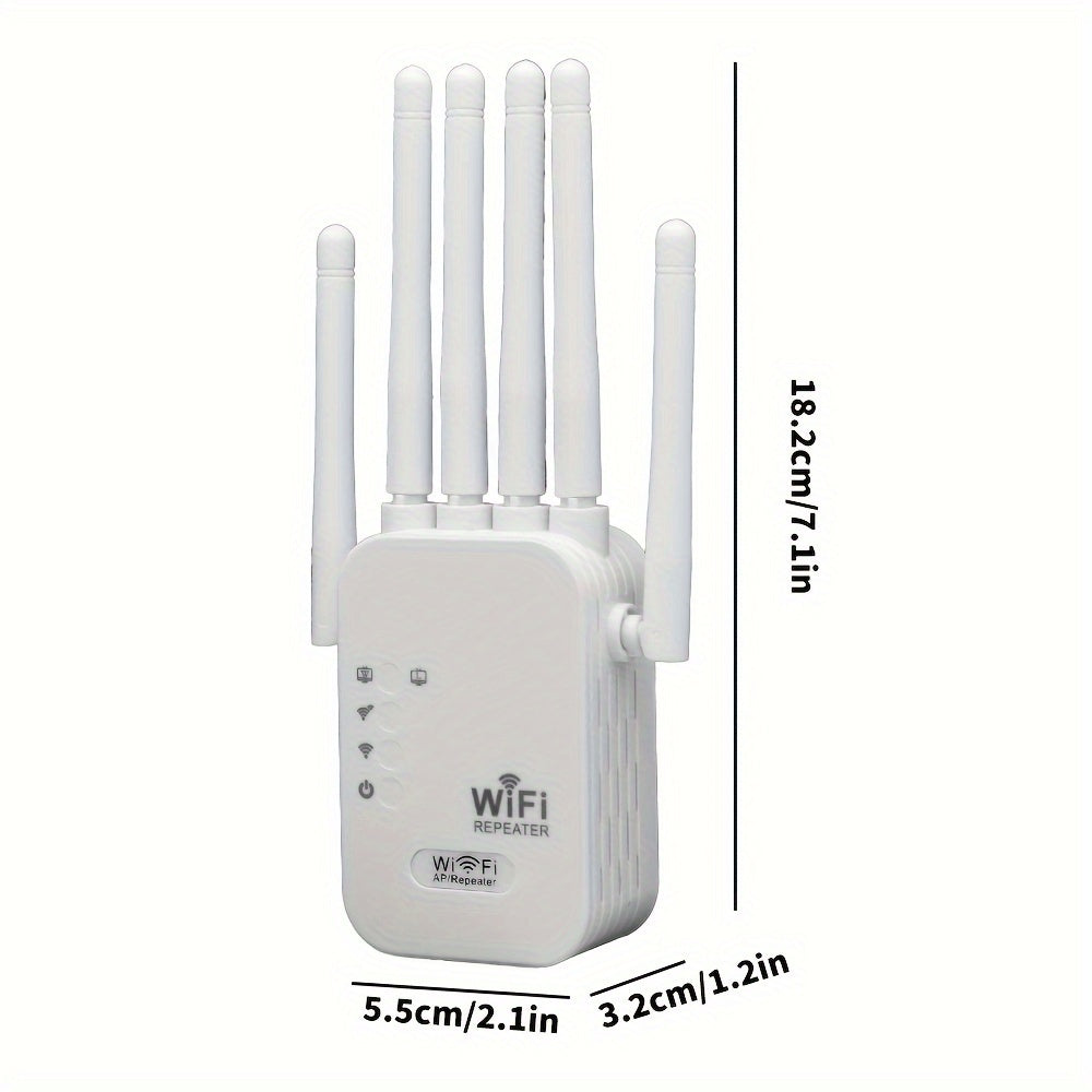 Internet de Alta Velocidad OEKE-1200 Mbps, Conexión de Aplicación 3-en-1, 6 Antenas - Penetración Fuerte, 6 Antenas de Alta Ganancia con Señal Más Fuerte y Cobertura Más Larga, Amplia Compatibilidad, Conexión de Hasta 105 Dispositivos