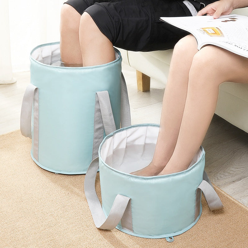 Baño de pies plegable y portátil con asas - Diseño aislado de 5 capas, ideal para viajes, pesca, camping y spa en casa - Sin fragancia, no necesita energía, baño de pies plegable | Baño de pies aislado